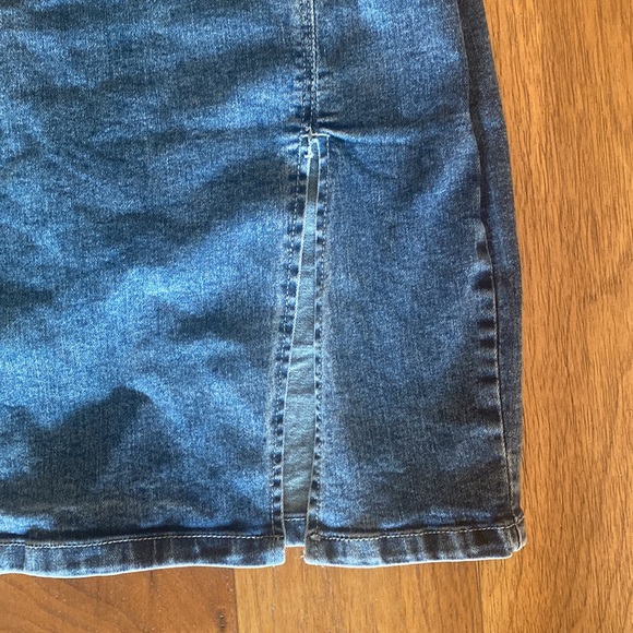 Denim Pencil Skirt High Waisted - Picture 4 of 7